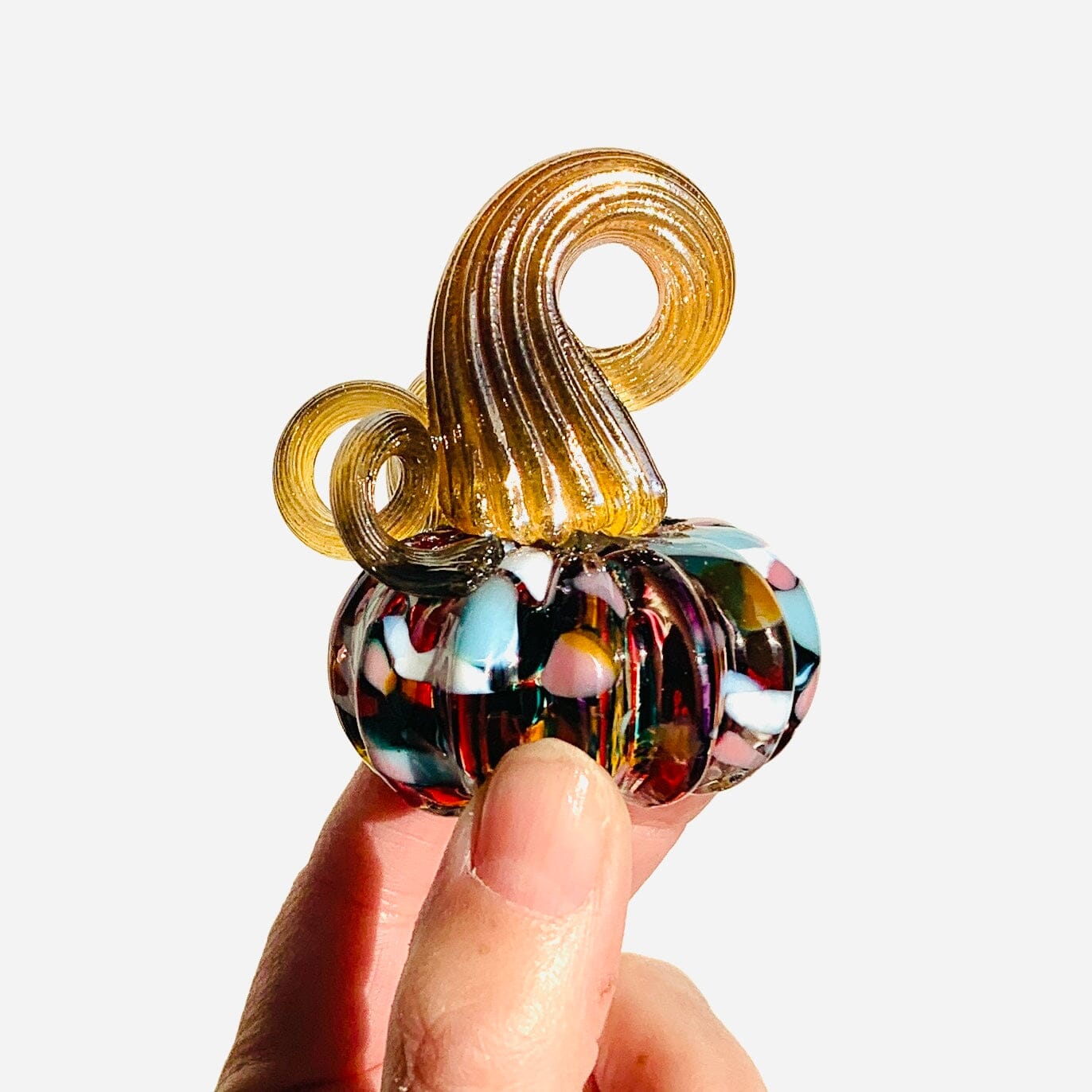 Daily Pumpkin 1696 Mini Paperweight Daily Pumpkin Luke Adams Glass Blowing Studio 