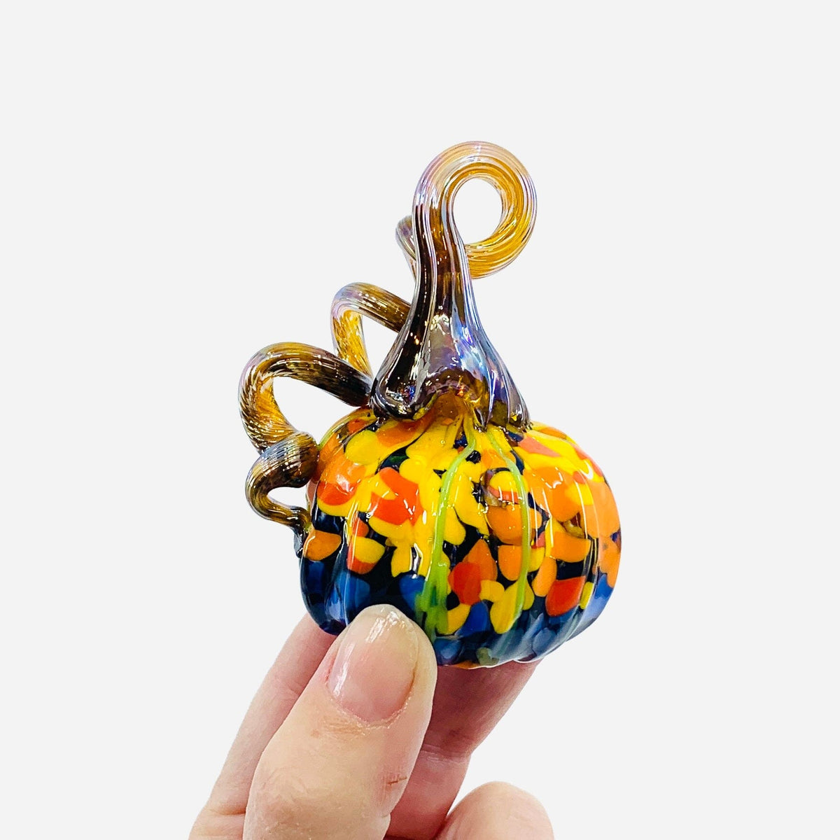 Daily Pumpkin 1693 Mini Paperweight Daily Pumpkin Luke Adams Glass Blowing Studio 