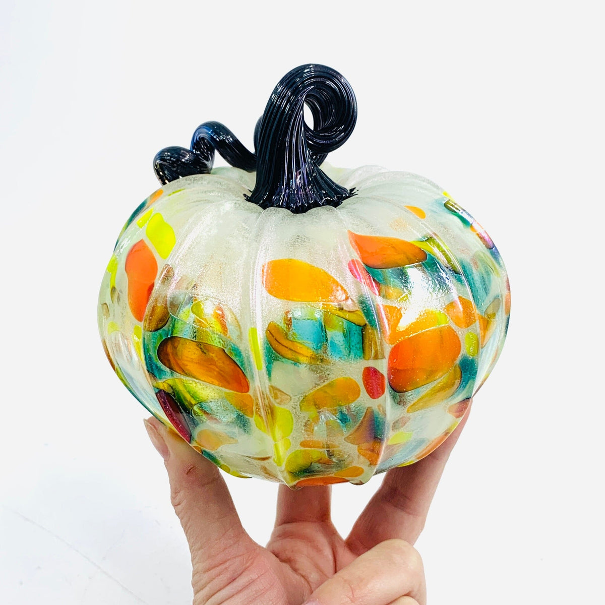Daily Glow Pumpkin 1723 Shimmer Squat Daily Pumpkin Luke Adams Glass Blowing Studio 