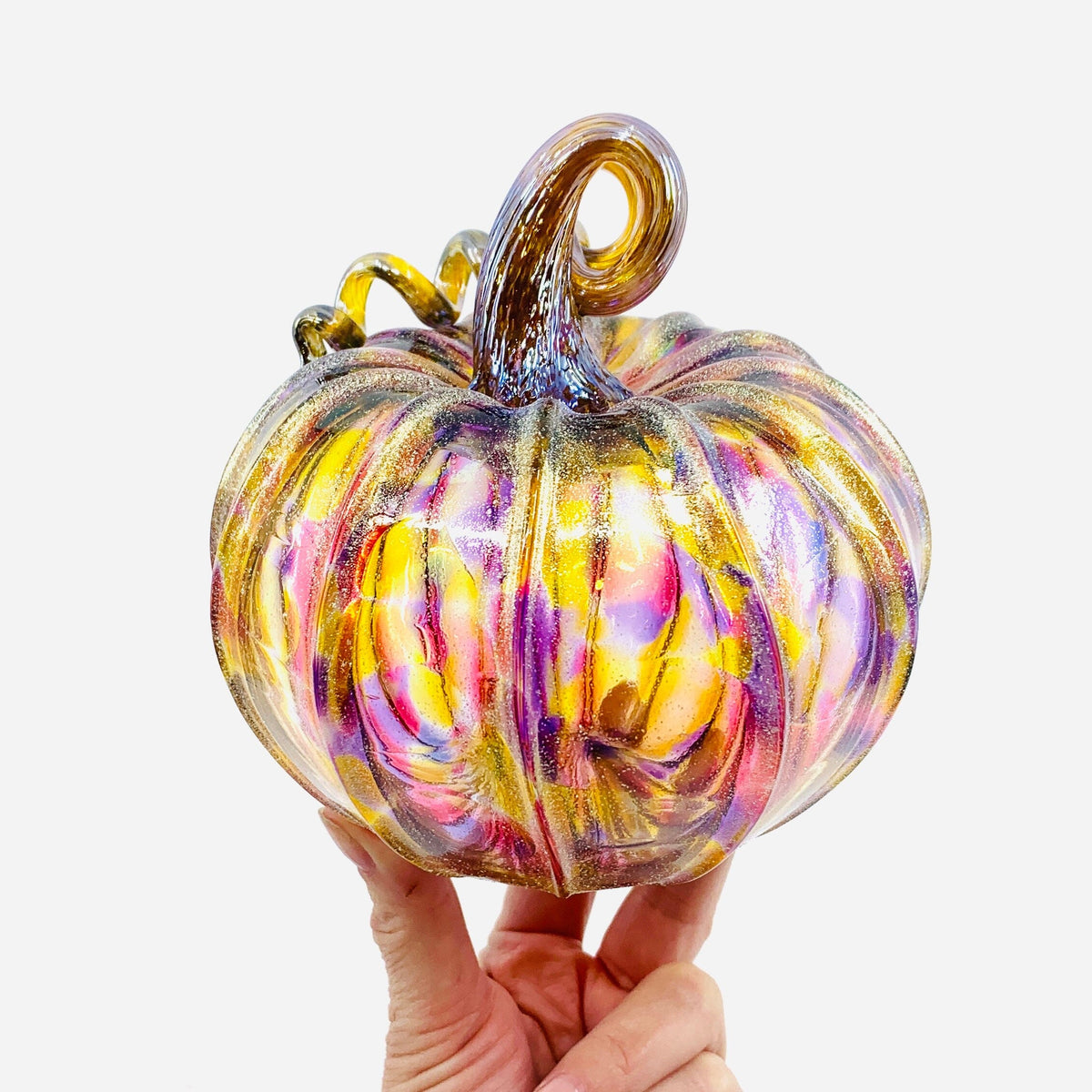 Daily Pumpkin 1760 Shimmer Squat Daily Pumpkin Luke Adams Glass Blowing Studio 