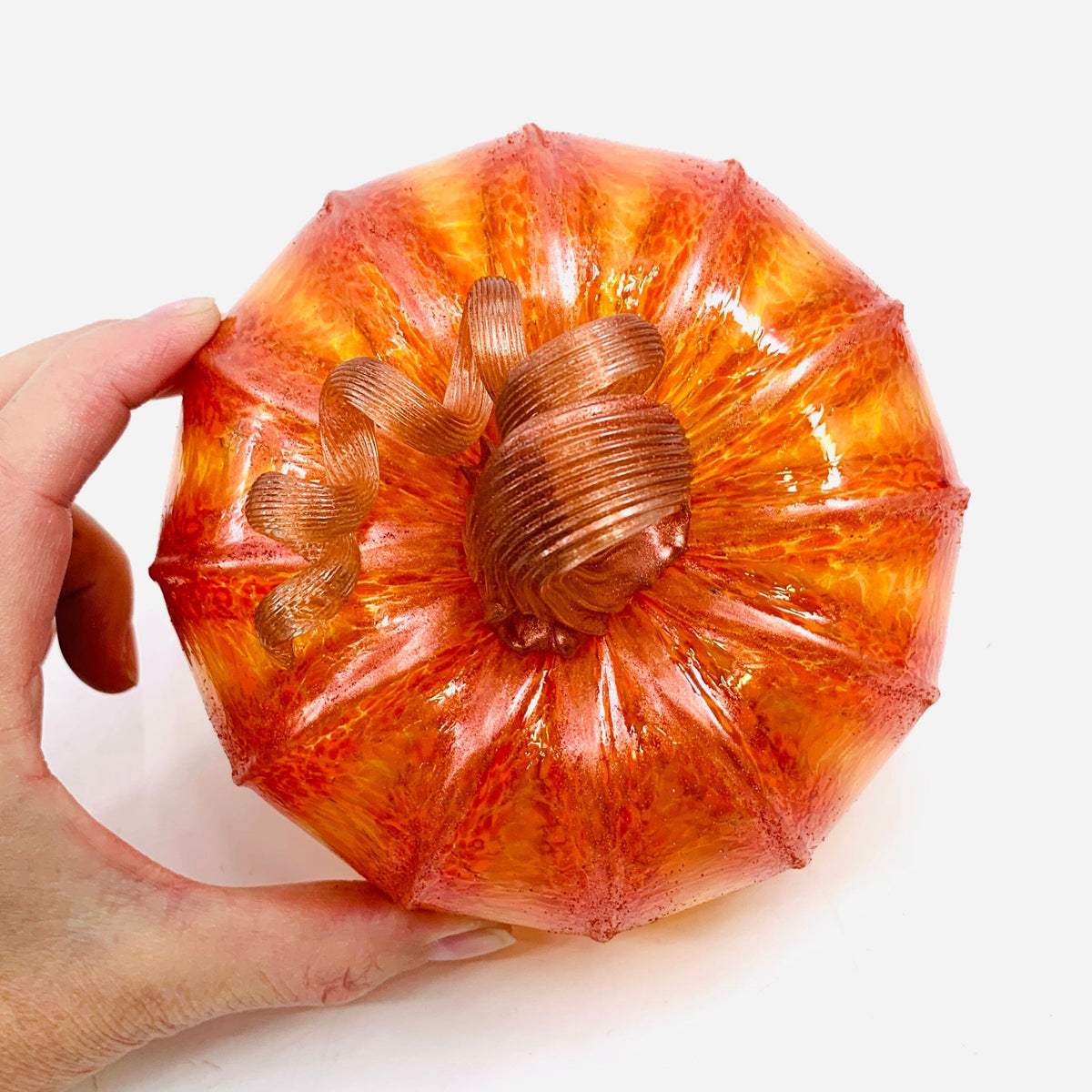 Daily Pumpkin 1761 Shimmer Squat Daily Pumpkin Luke Adams Glass Blowing Studio 