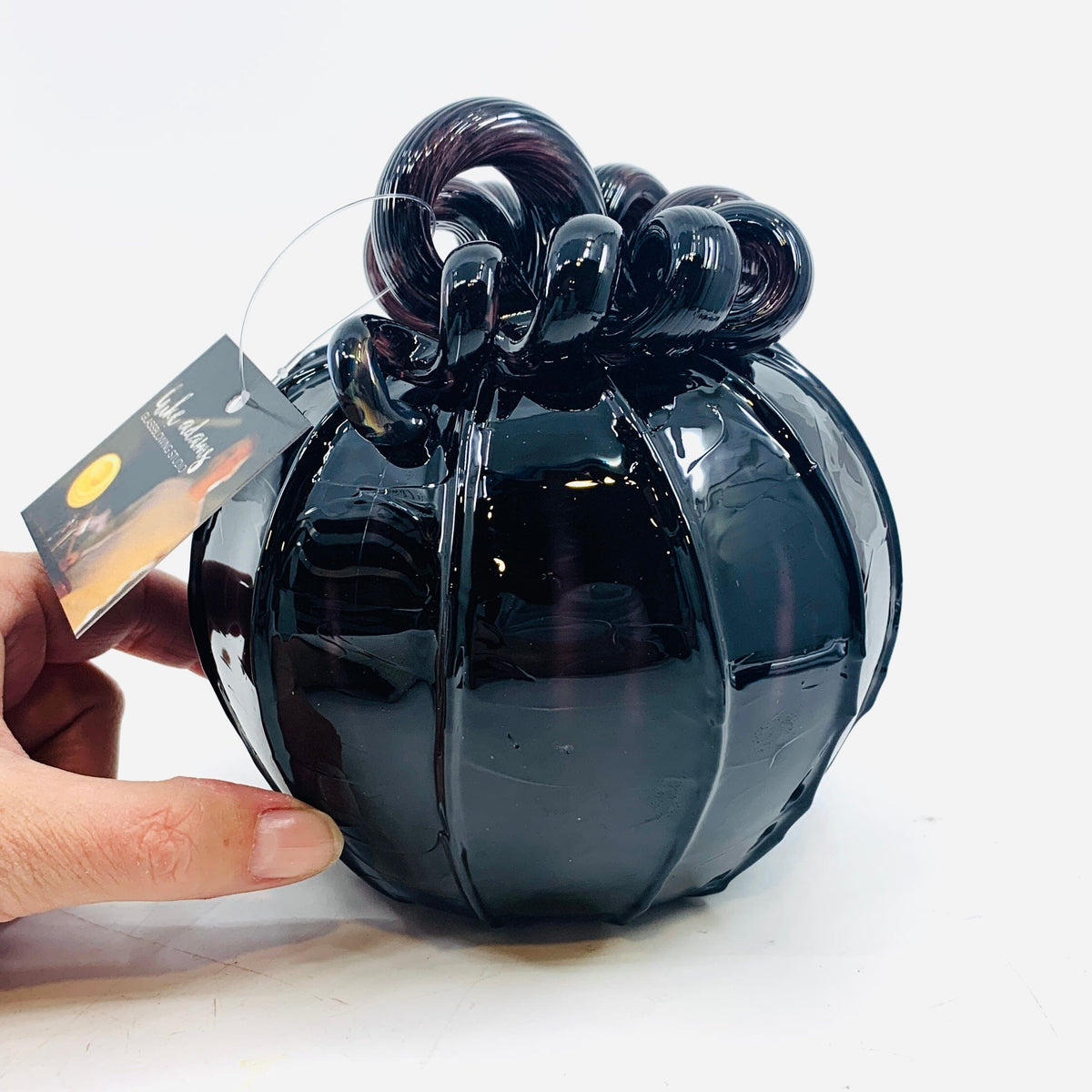 Lost Inventory 1796 Black Medium Daily Pumpkin Luke Adams Glass Blowing Studio 