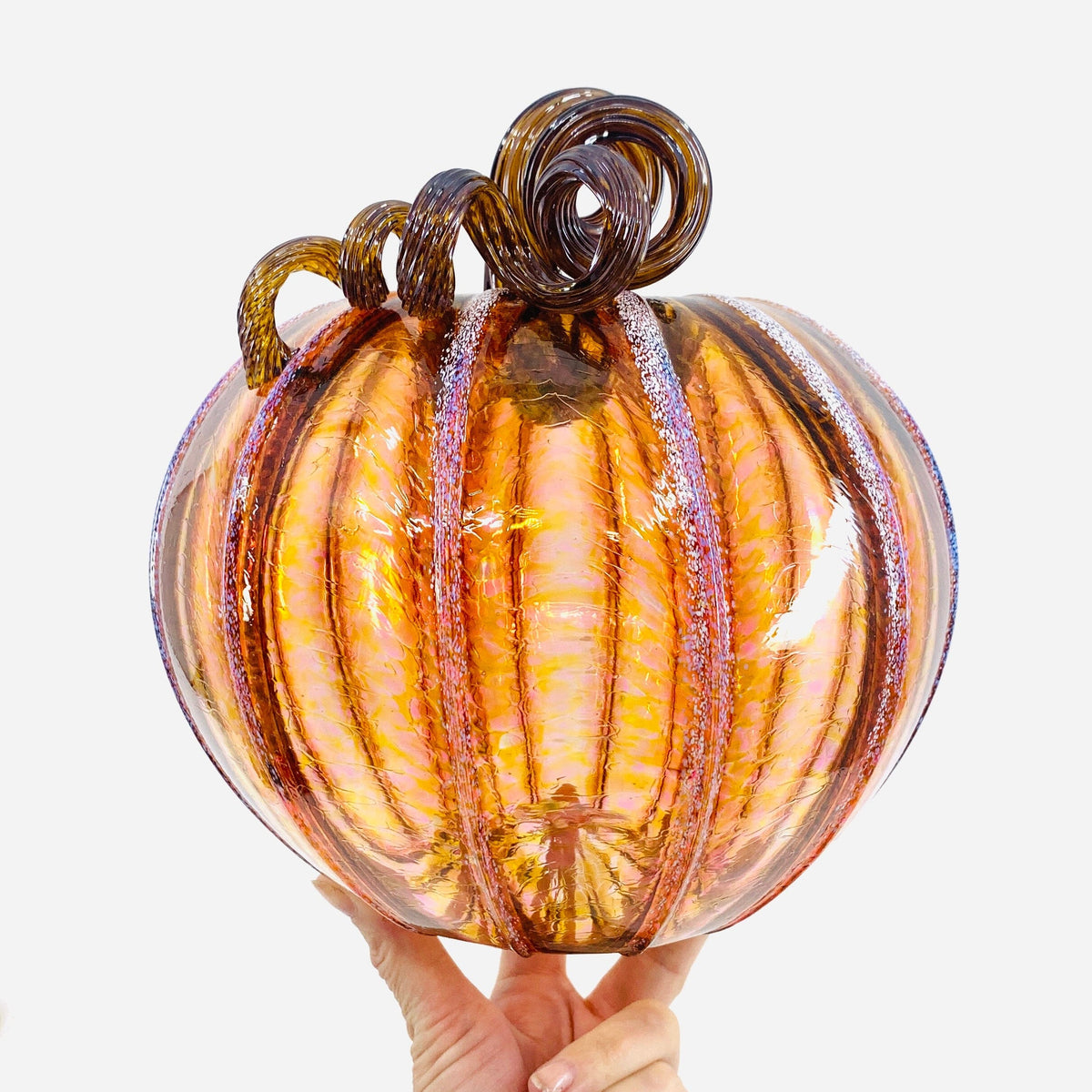 Daily Pumpkin 1816 Frosted Large Daily Pumpkin Luke Adams Glass Blowing Studio 