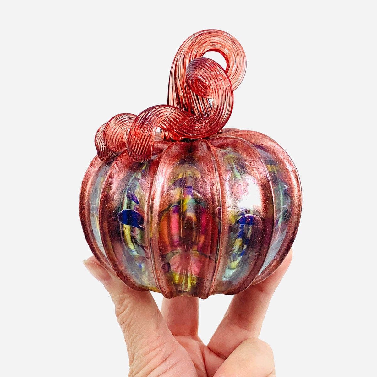 Best Pumpkin of the Day 1845 Shimmer Mini Daily Pumpkin Luke Adams Glass Blowing Studio 