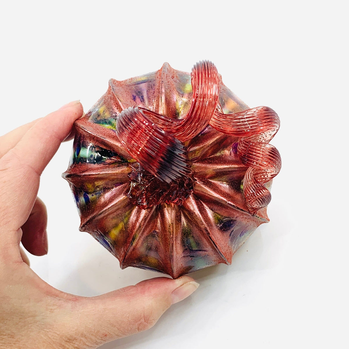 Best Pumpkin of the Day 1845 Shimmer Mini Daily Pumpkin Luke Adams Glass Blowing Studio 