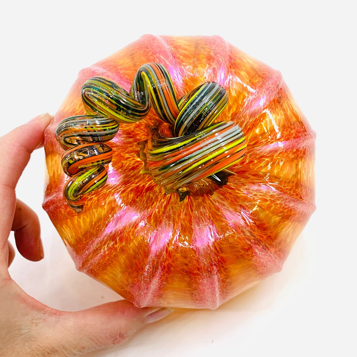 Daily Pumpkin 1893 Shimmer Squat Daily Pumpkin Luke Adams Glass Blowing Studio 