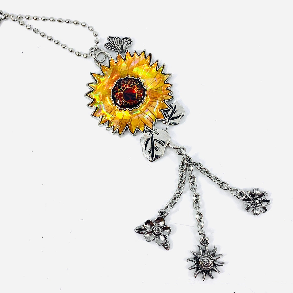 Sunflower Shimmer Car Charm Ornament GANZ 