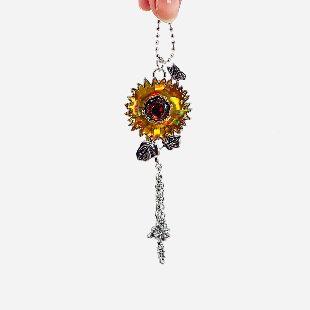 Sunflower Shimmer Car Charm Ornament GANZ 