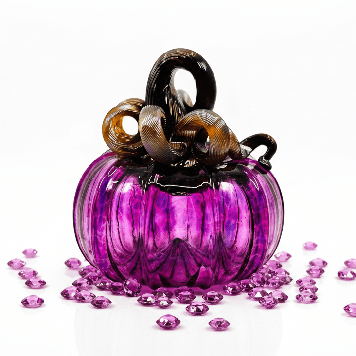 Mini Pumpkin, Alexandrite Pumpkin Luke Adams Glass Blowing Studio 