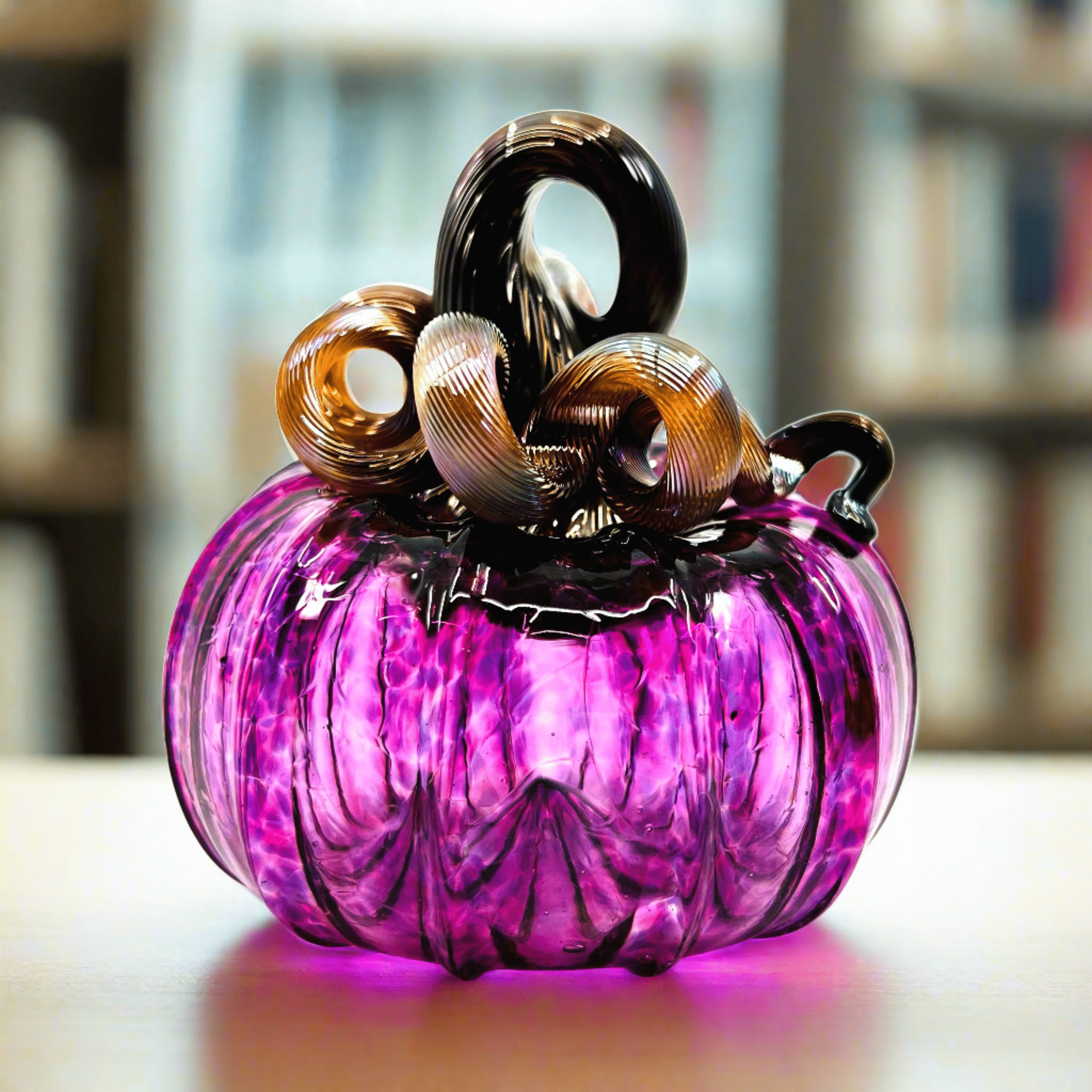 Mini Pumpkin, Alexandrite - Luke Adams Glass Blowing Studio