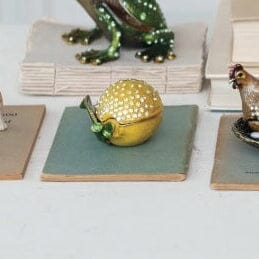 Bejeweled Enamel Trinket Box - Lemon Decor Creative Co-Op 