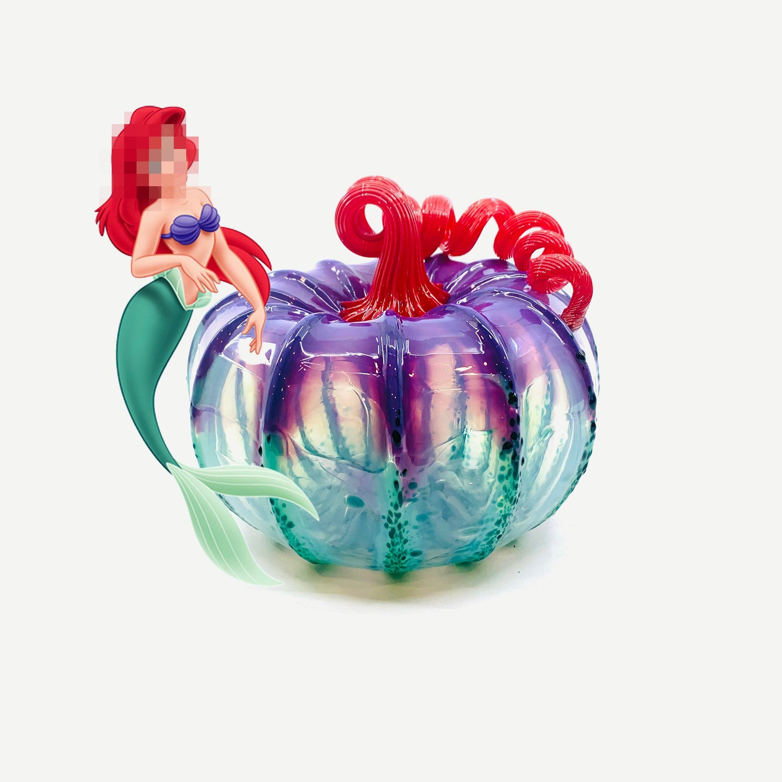 The Little Mermaid Pumpkin - Limited Run Inspo Luke Adams Glass Blowing Studio 
