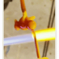 Tiny Animal Wine Glass, Orange Owl Decor MiniZoo 