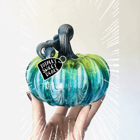 FLASH SALE $39 Ocean Squat Pumpkin Gabby Luke Adams Glass Blowing Studio 