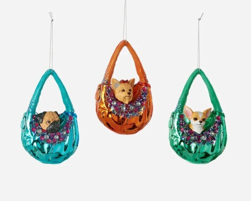 Purse Puppy Ornament 94, Orange Ornament One Hundred 80 Degrees 