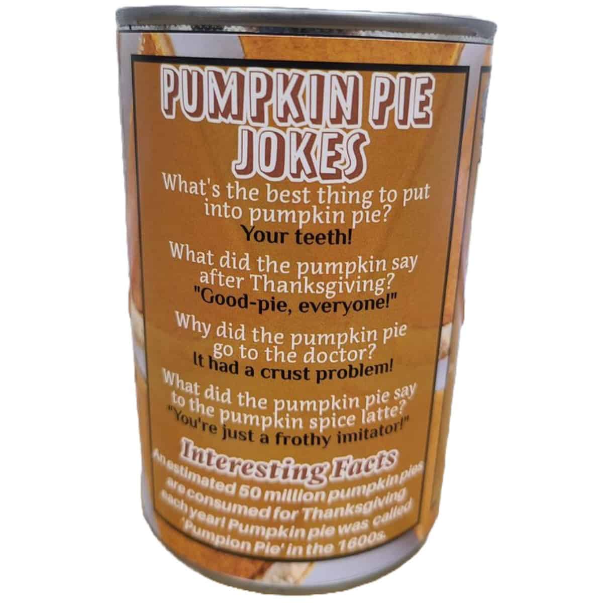 Stuffed Pumpkin Pie in a Can Canned Gifts 
