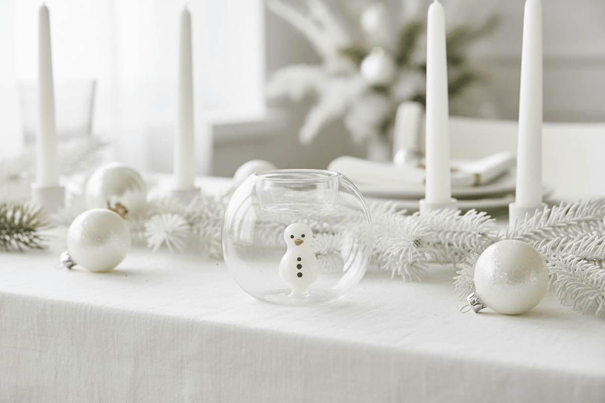 Globe Tealight Holder, Snowman Decor Tag 