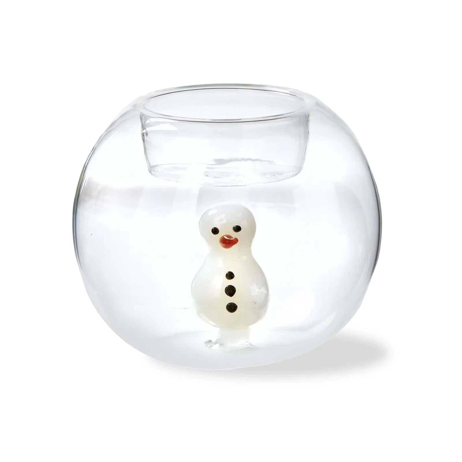 Globe Tealight Holder, Snowman Decor Tag 