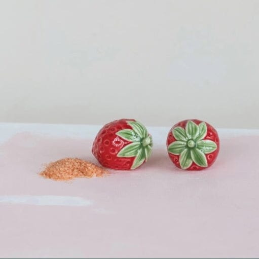 Strawberry Salt and Pepper Shakers Creative Co-Op 