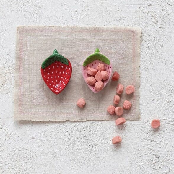 Strawberry Stoneware Dishes Creative Co-Op 