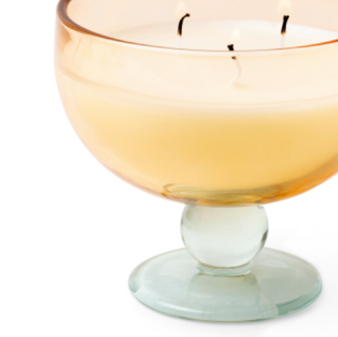 Glass Tinted Goblet Candle, Wild Neroli