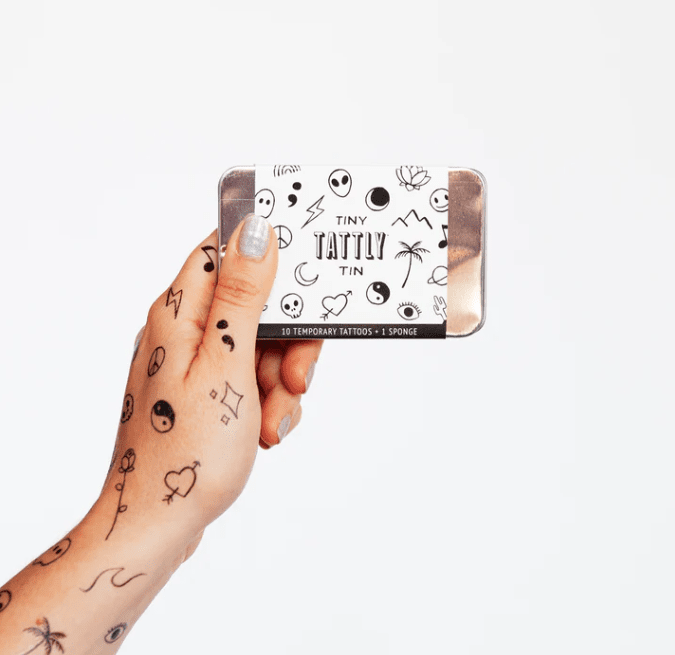Tiny Tattoo Tin, Flash Art Tattly 