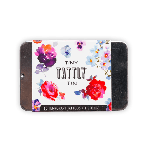 Tiny Tattoo Tin, Floral Tattly 