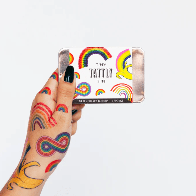 Tiny Tattoo Tin, Rainbow Tattly 
