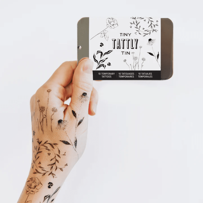 Tiny Tattoo Tin, Flower Fest Tattly 