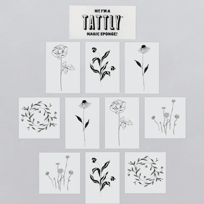 Tiny Tattoo Tin, Flower Fest Tattly 