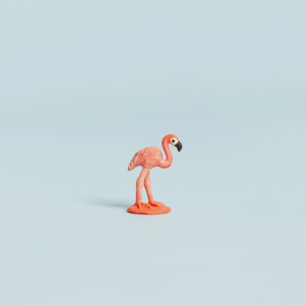 Tiny Rubber Flamingo