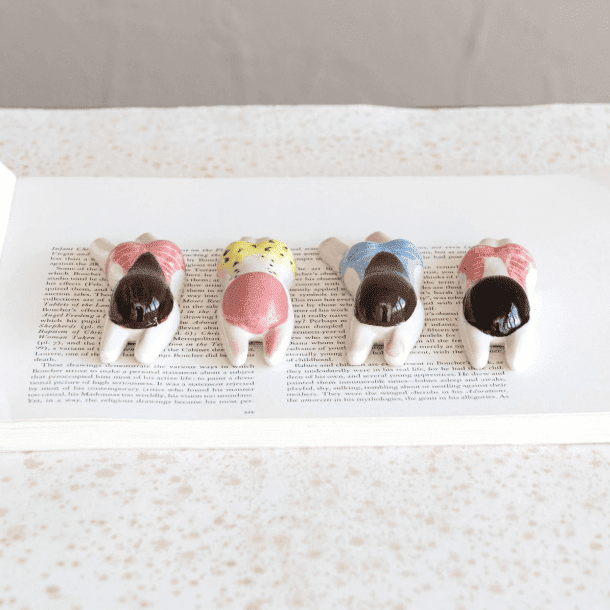 Fun Floating Stoneware - Swimming Ladies, Yellow Creative Co-op 