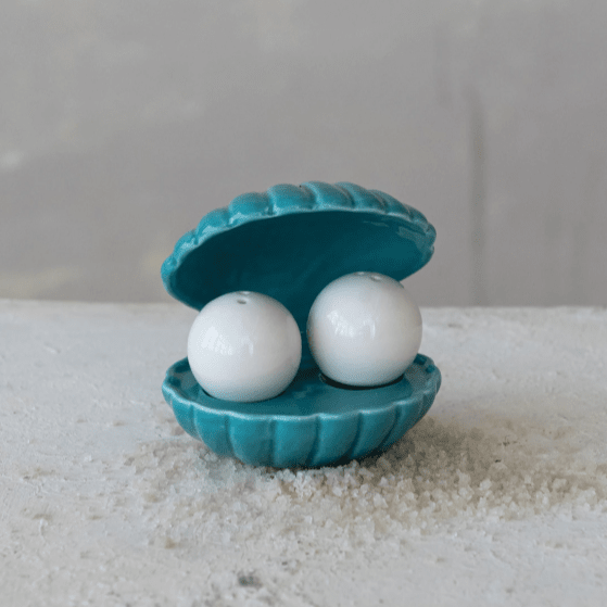 Ceramic Shell Salt and Pepper Shakers Creative Co-op 