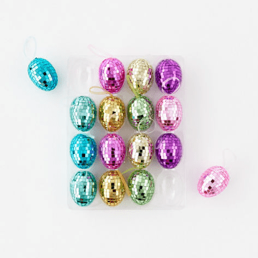 Mirror Mosaic Egg Ornament, Pink One Hundred 80 Degrees 