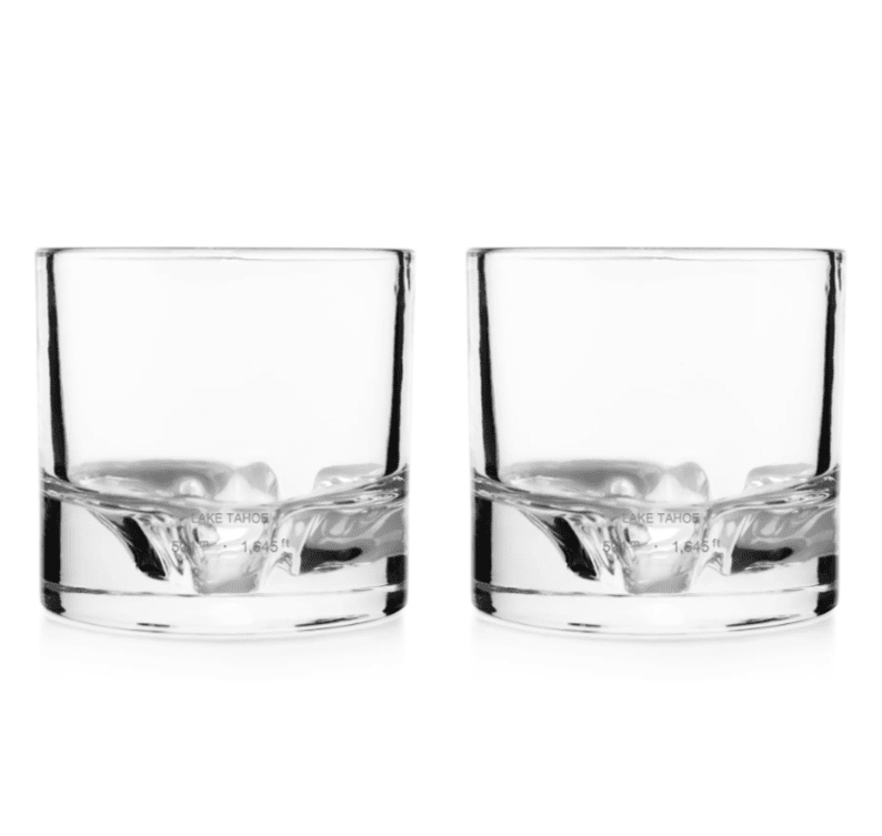 Lake Tahoe Whiskey Glass Set of 2 Decor DKK Brands 
