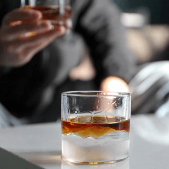 Smoky Mountain Whiskey Glass Set of 2 Decor DKK Brands 