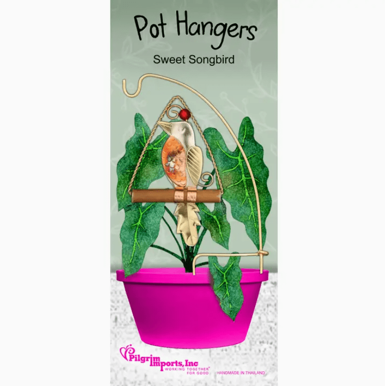 Pot Hangers 19, Sweet Songbird Miniature Pilgrim Imports 