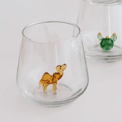 Tiny Animal Wine Glass, Camel Decor MiniZoo 