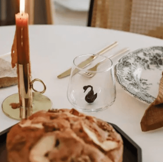 Tiny Animal Wine Glass, Swan White Decor MiniZoo 