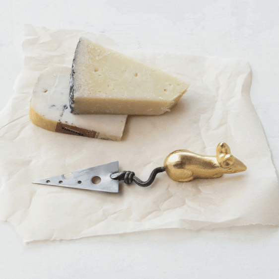 Mouse Cheese Knife Decor Creative Co-Op 