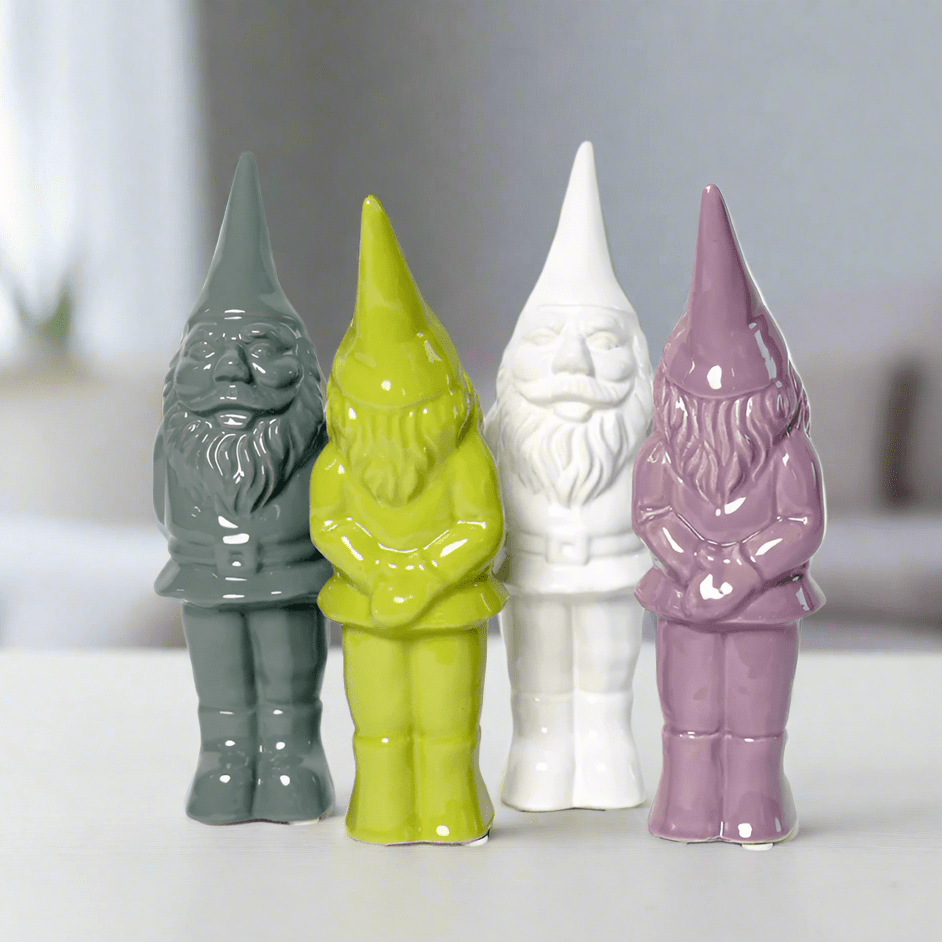 Gnome Ceramic Statue Decor Chive 