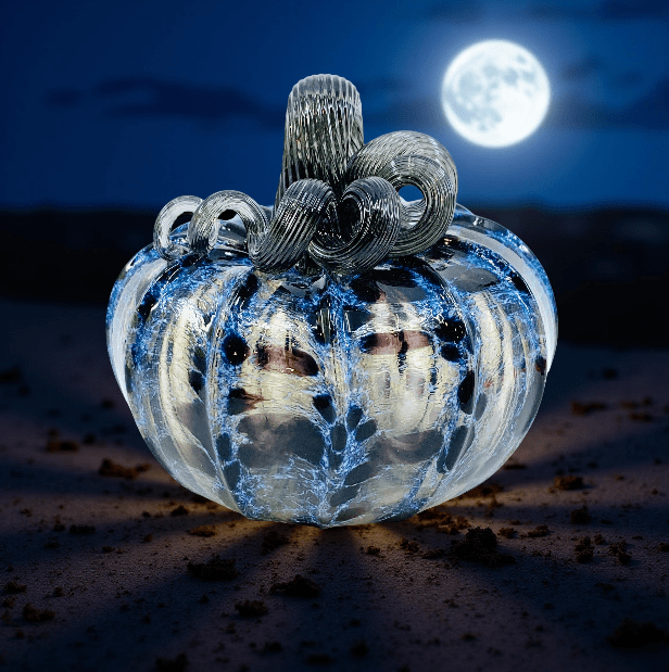 Spooky Moon Squat Pumpkin Inspo Luke Adams Glass Blowing Studio 