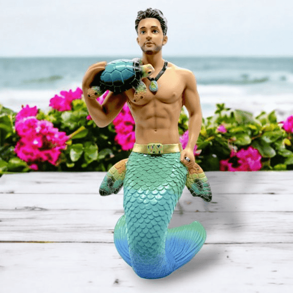 Turtle Time Merman Ornament - Luke Adams Glass Blowing Studio