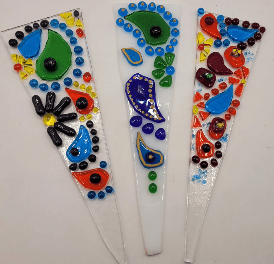 Mother's Day - FUSED GARDEN STAKES - 1 hour Fused Glass Class Class Luke Adams Glass Blowing Studio 