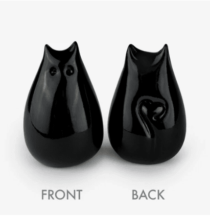 Little Glass Love Cat, Lucky Black Miniature Henrietta Glass 