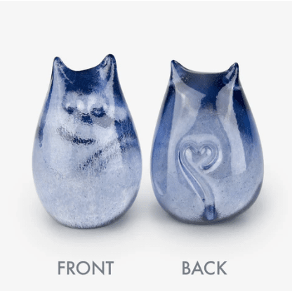 Little Glass Love Cat, Earl Gray Miniature Henrietta Glass 