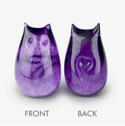 Little Glass Love Cat, Grape Miniature Henrietta Glass 