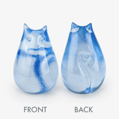 Little Glass Love Cat, Moonlight Miniature Henrietta Glass 