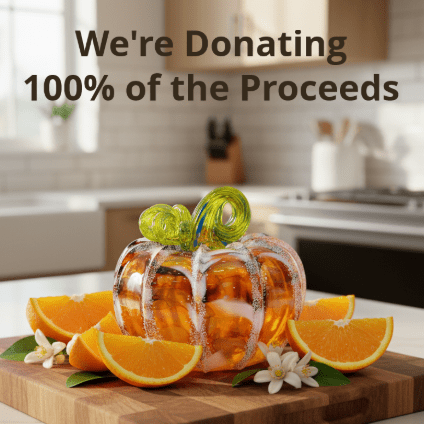 Orange Blossom, The Giving Pumpkin Gabby Luke Adams Glass Blowing Studio 