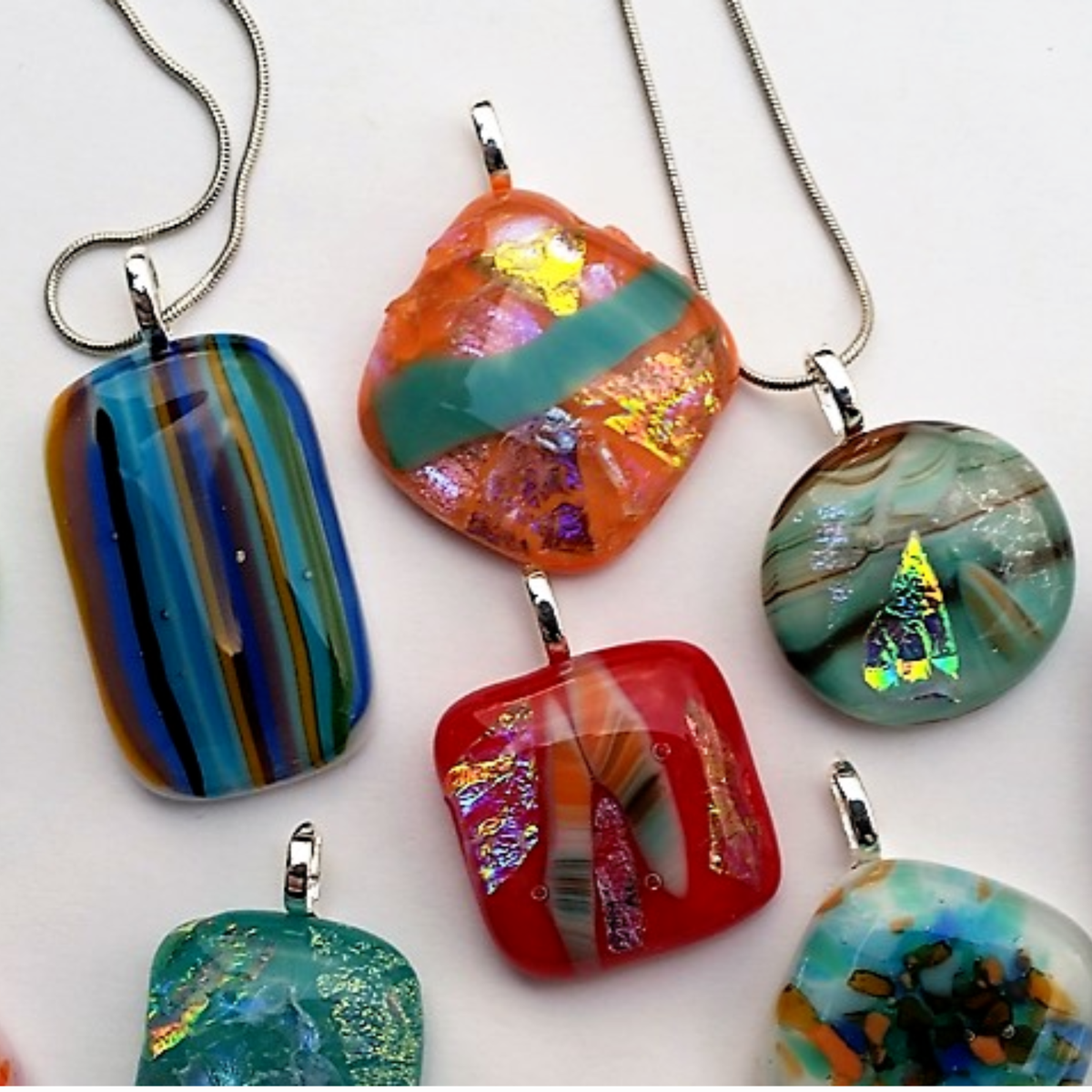 Fused Jewelry 1 hour Fused Glass Class Class Classes Thursday, July 16th - 6PM - 1 hour 